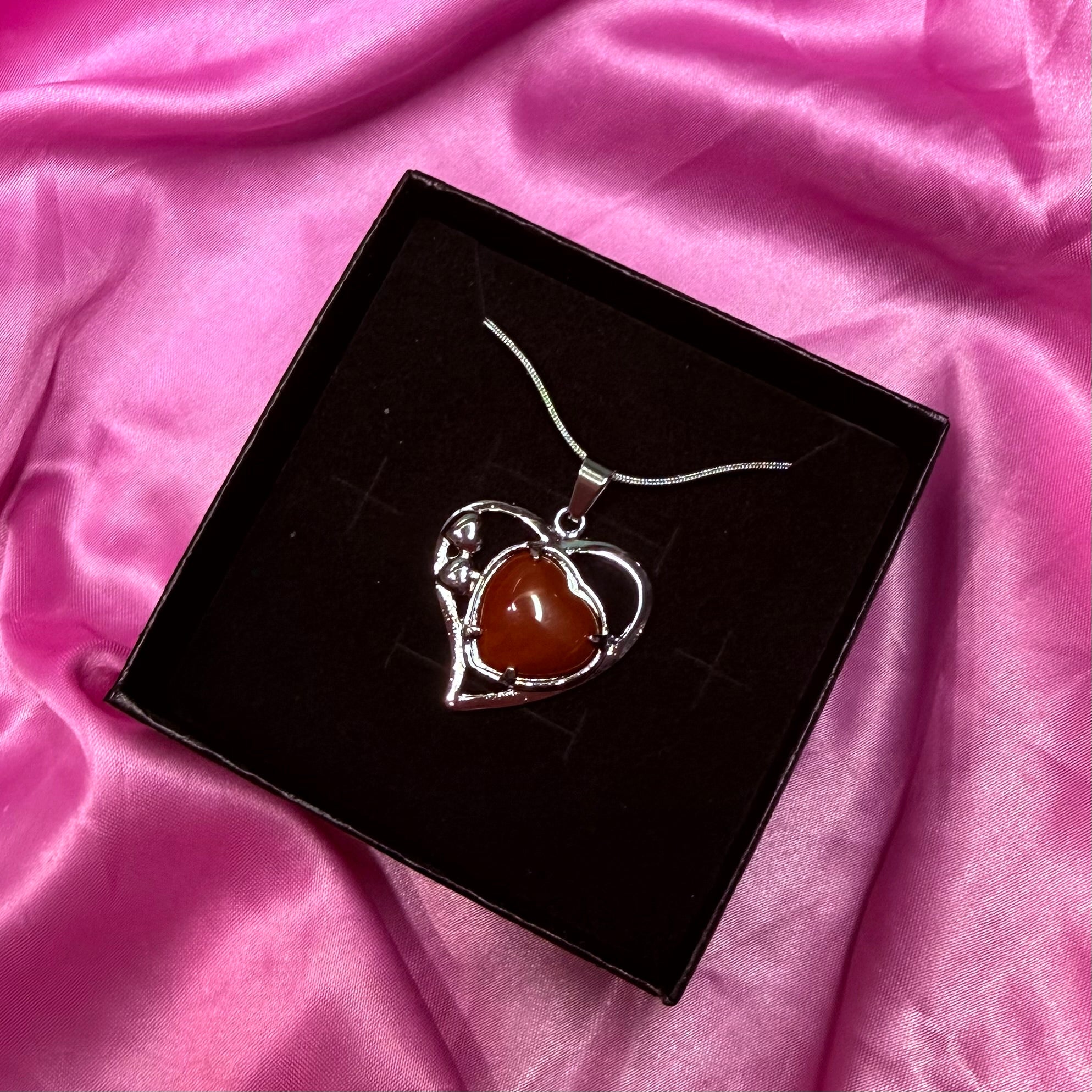 Red Jasper Heart Pendant