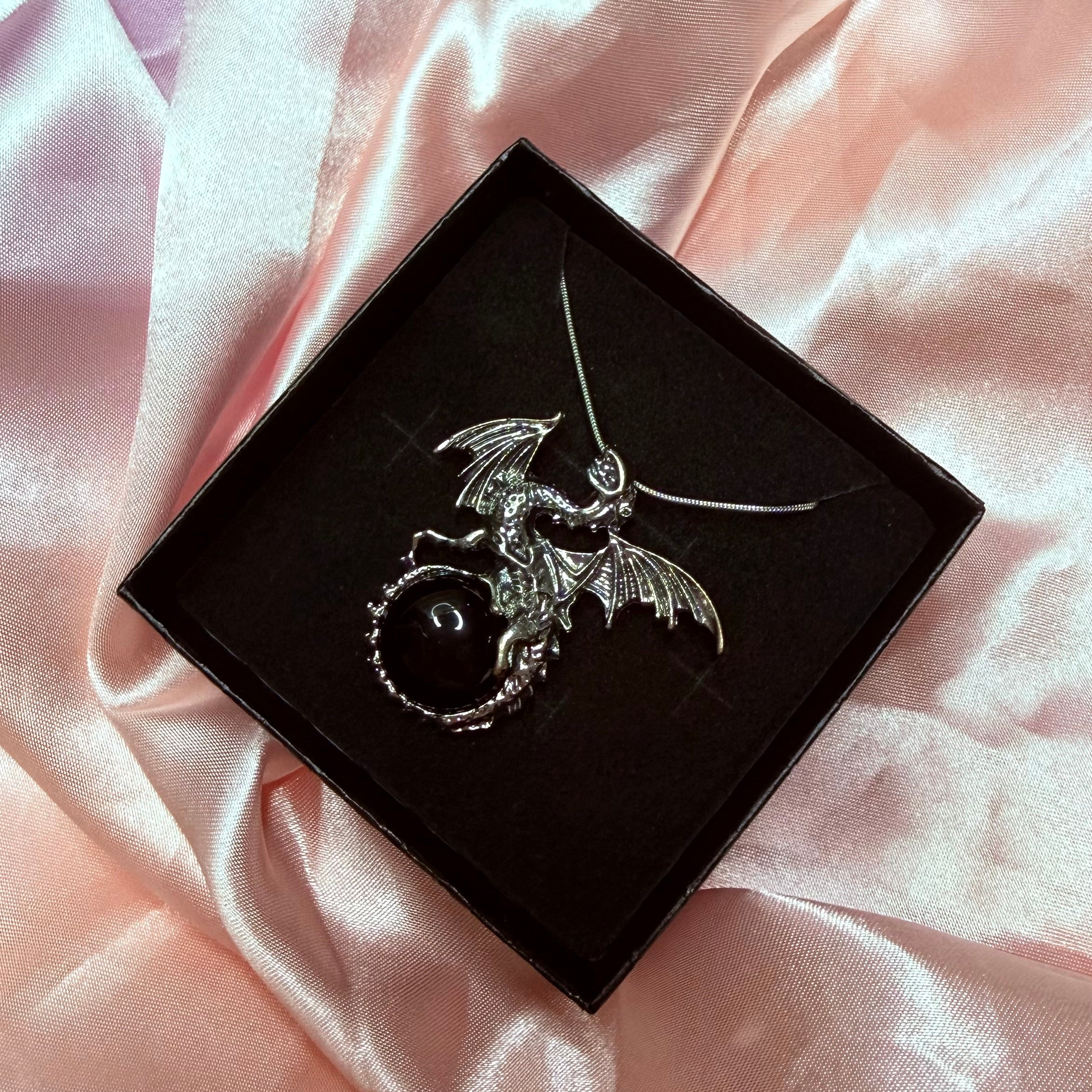 Obsidian Dragon Pendant