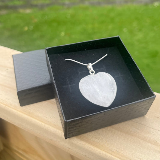 Clear Quartz Heart Necklace