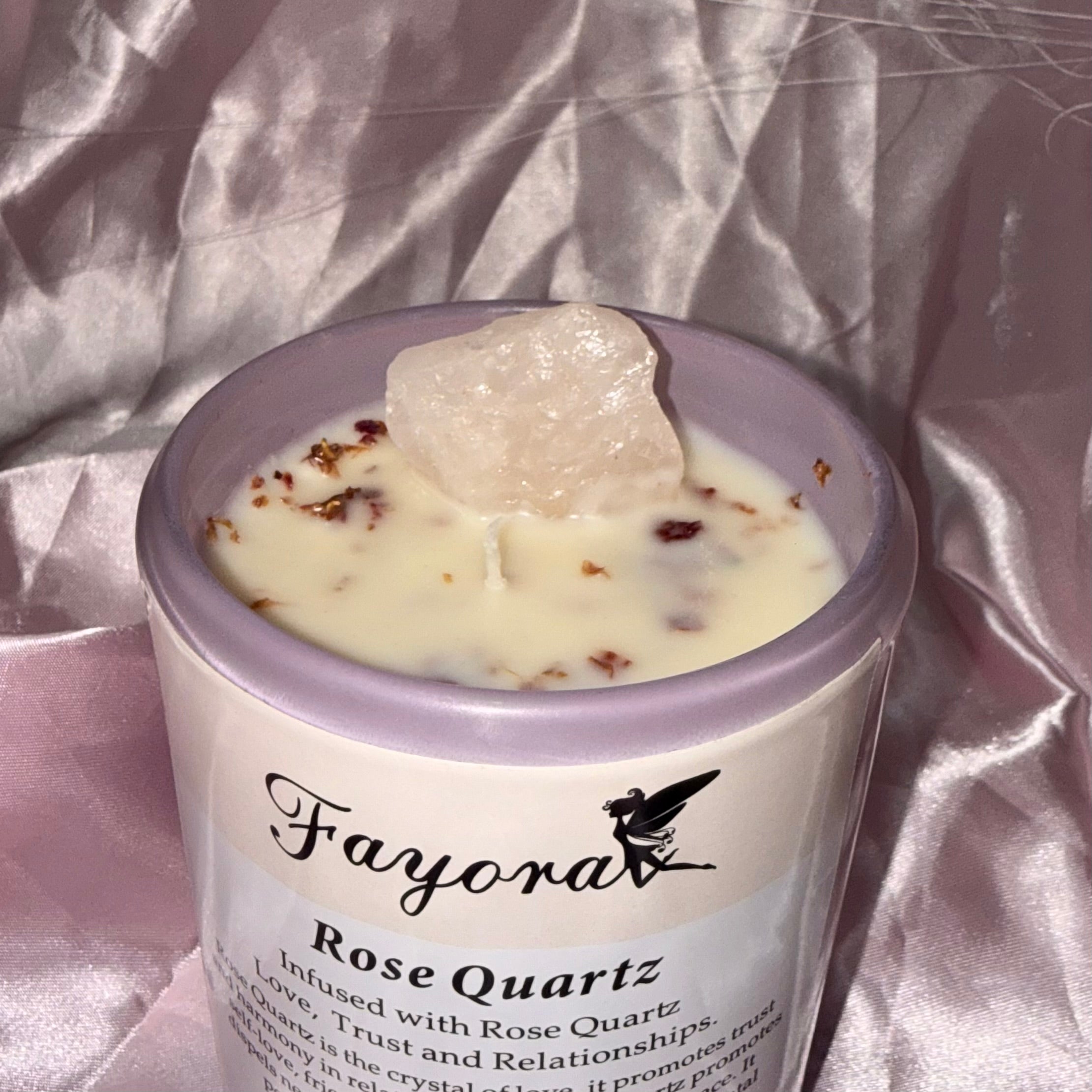Lavender Jar Rose Quartz Candle