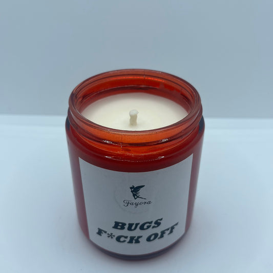 "Bugs Fck Off" Candle
