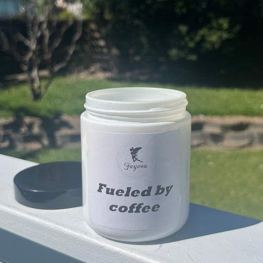 "Fueled by coffee" Candle