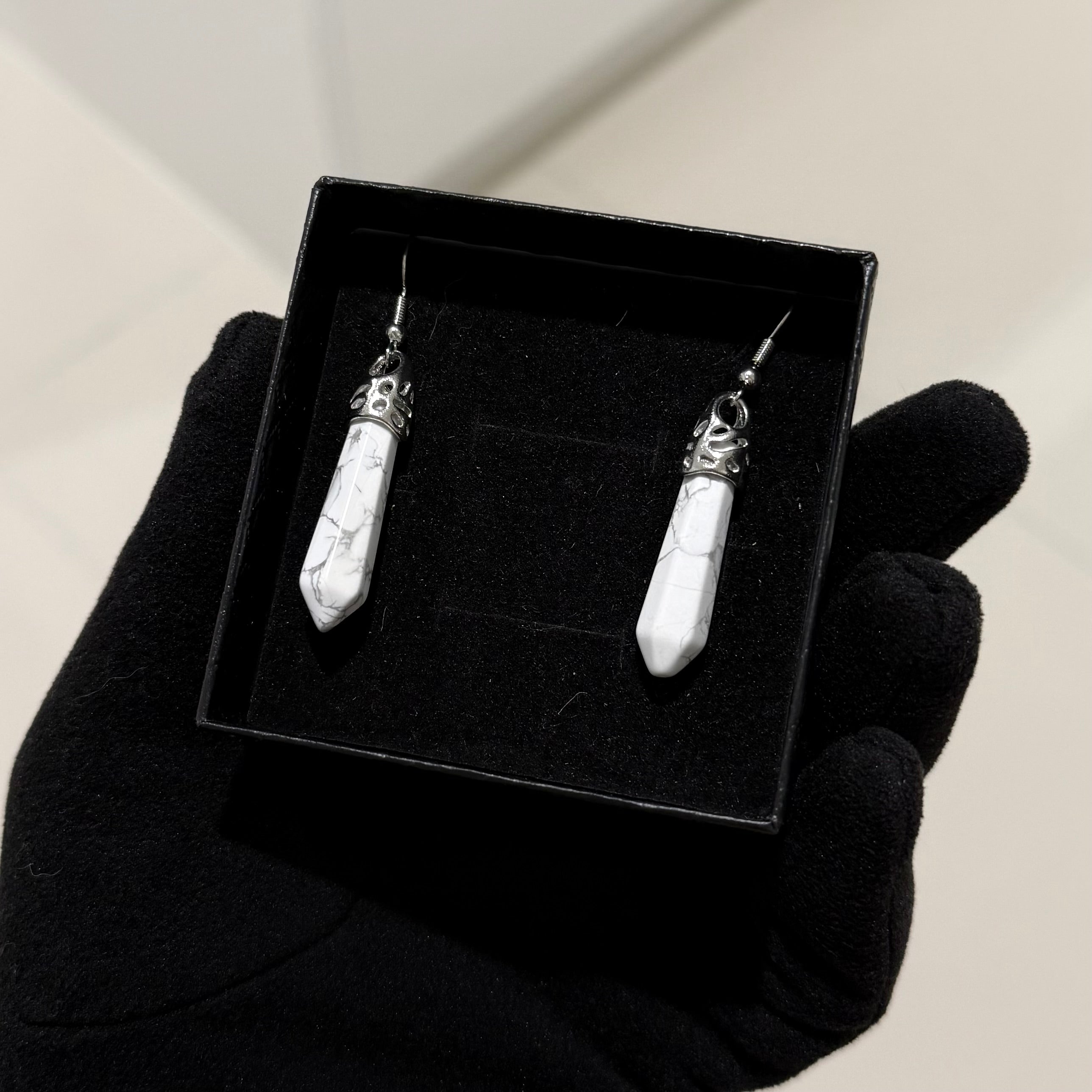 Howlite Crystal Earrings