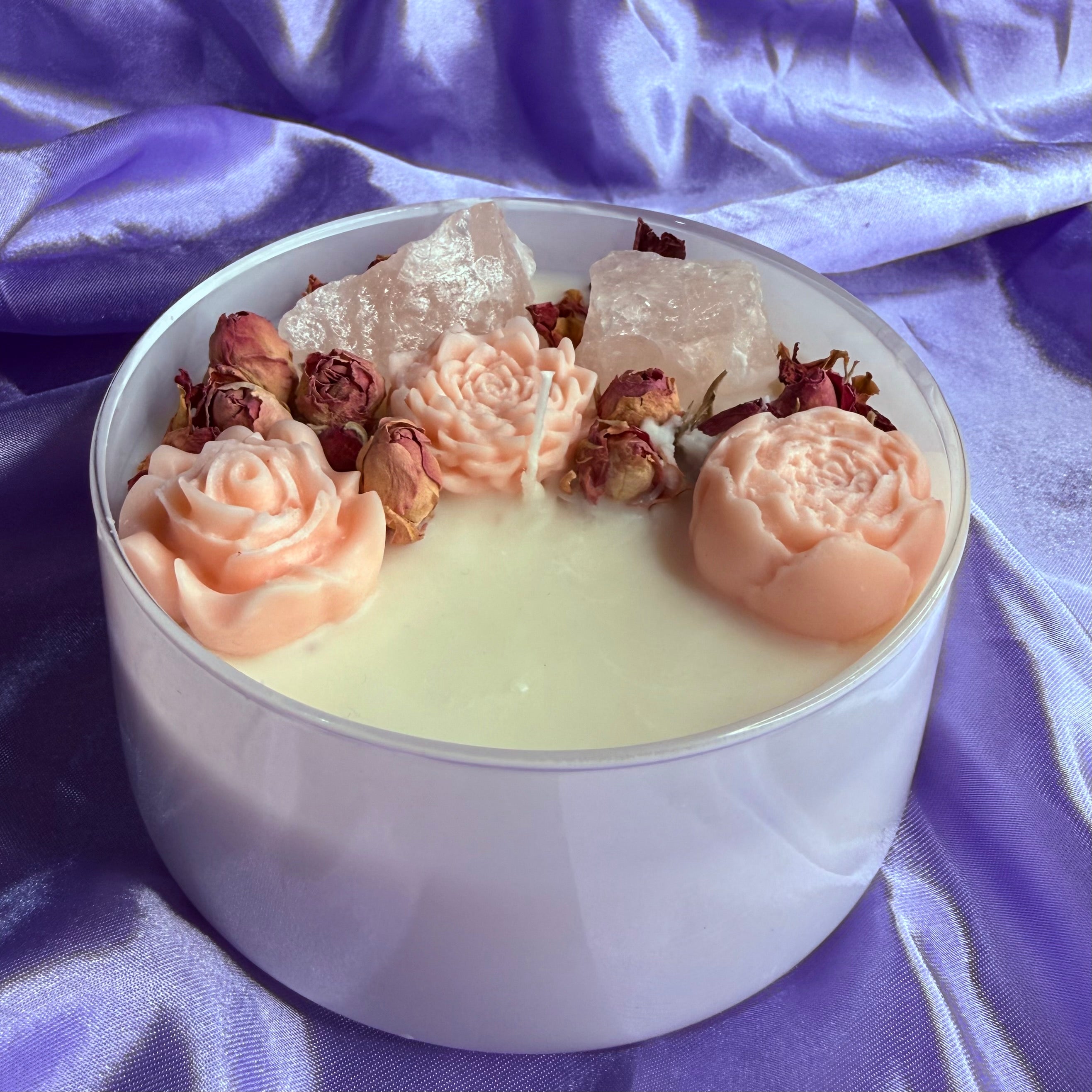 Rose Quartz Bowl Candle