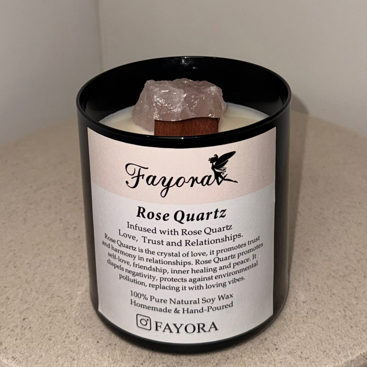 Rose Quartz Candle (450g) (Limited Edition)