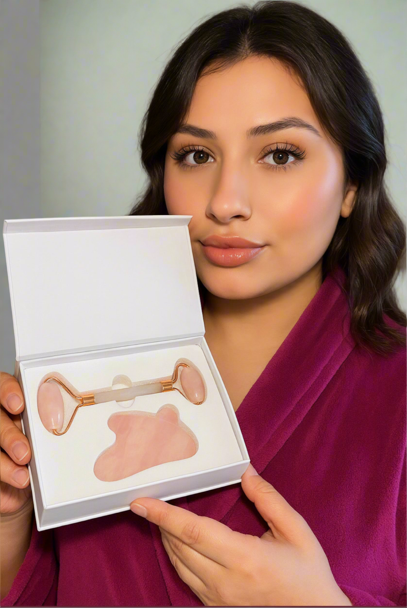 Rose Quartz Roller & Gua Sha Pack