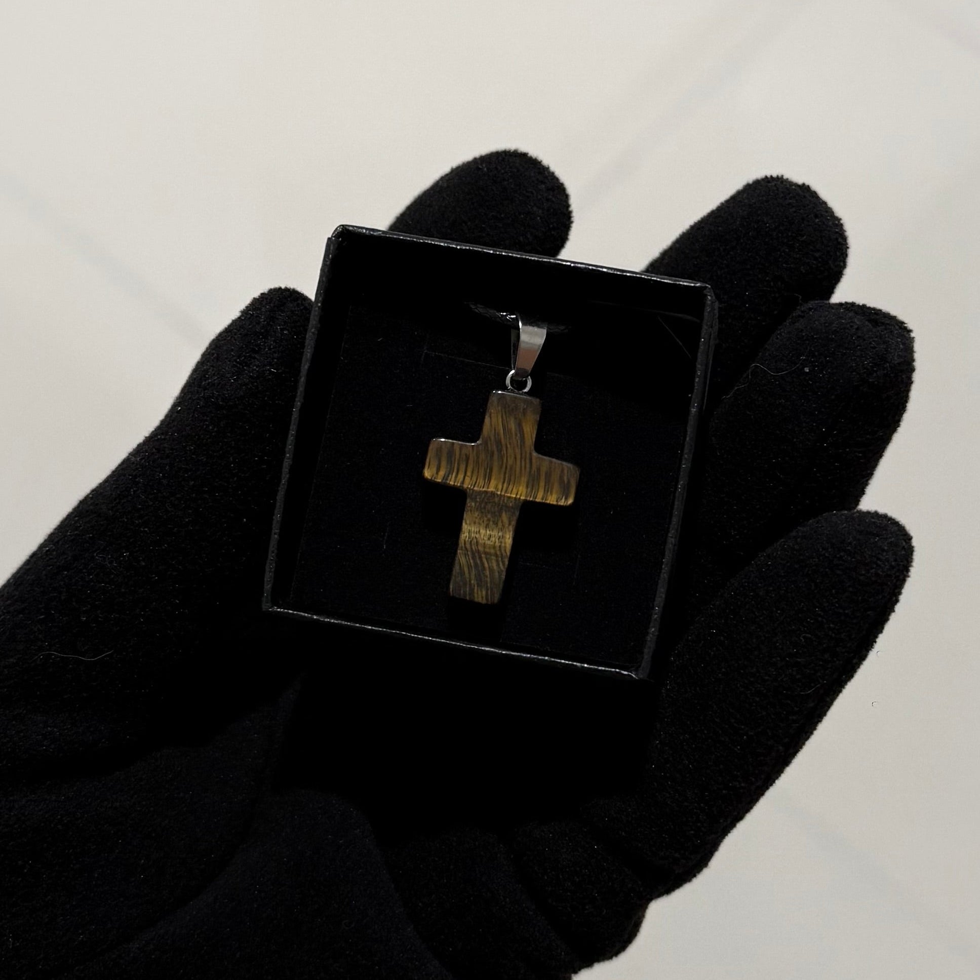Tigers Eye Cross Necklace