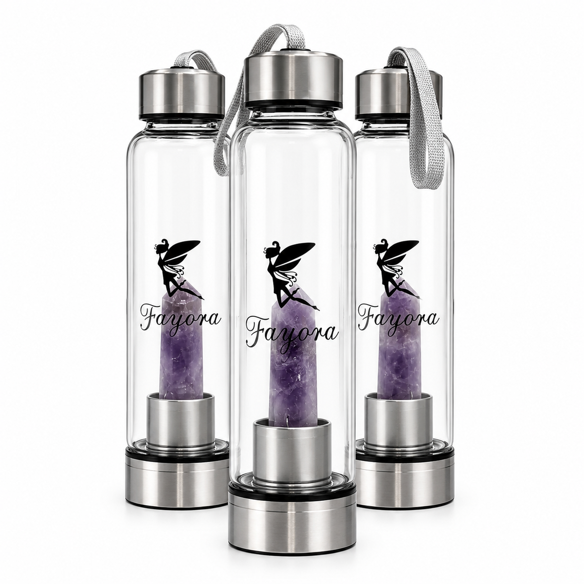Amethyst Crystal Water Bottle