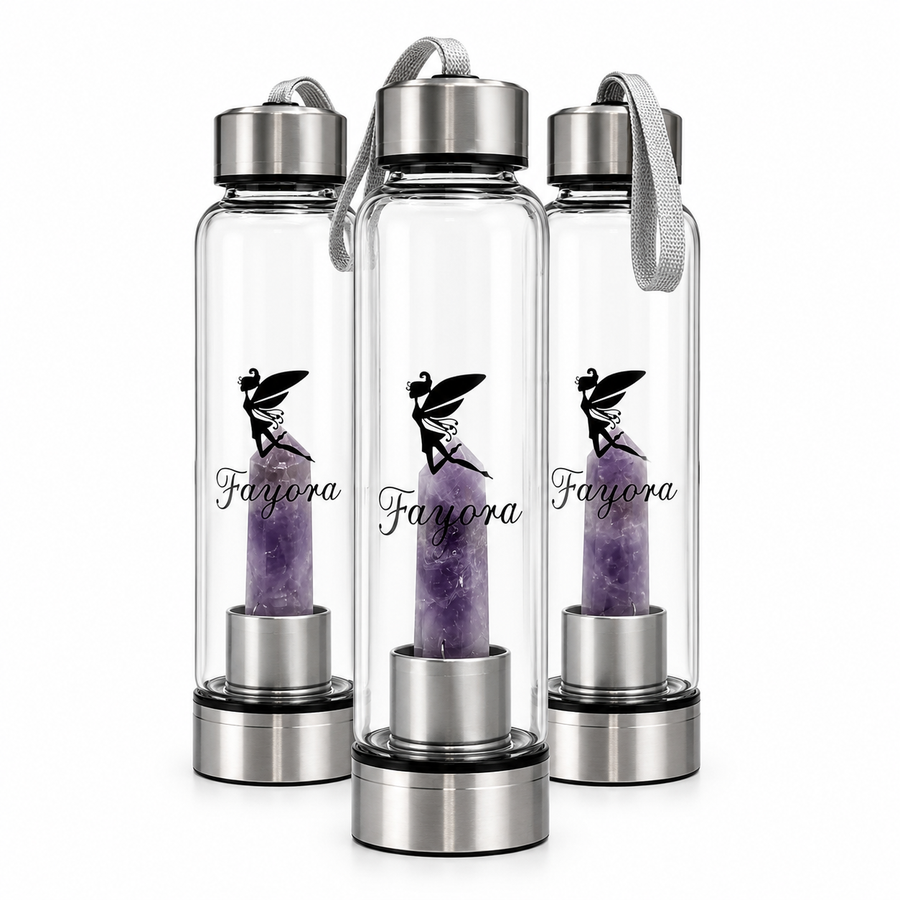 Amethyst Crystal Water Bottle