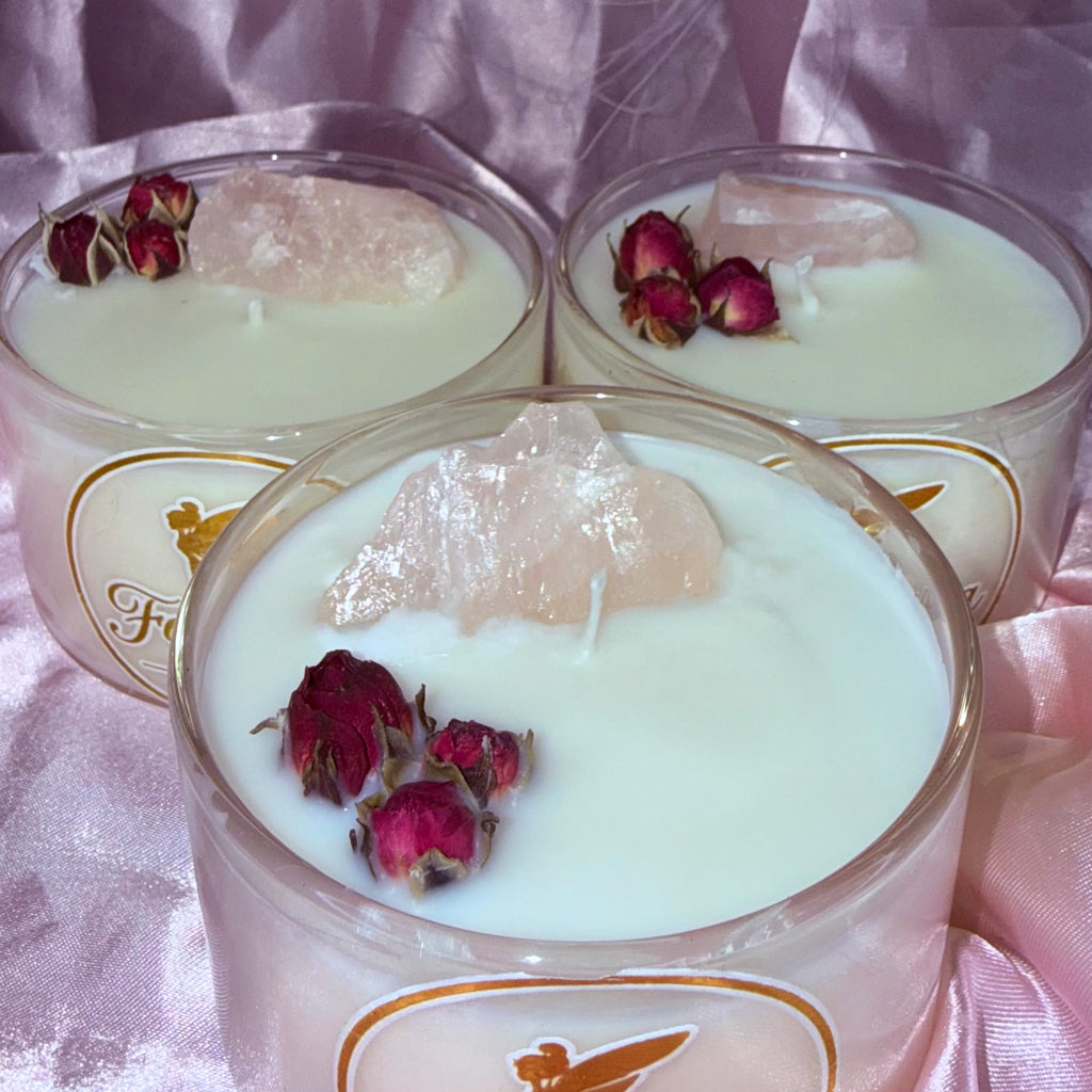 Rose Quartz Mini Bowl Candle