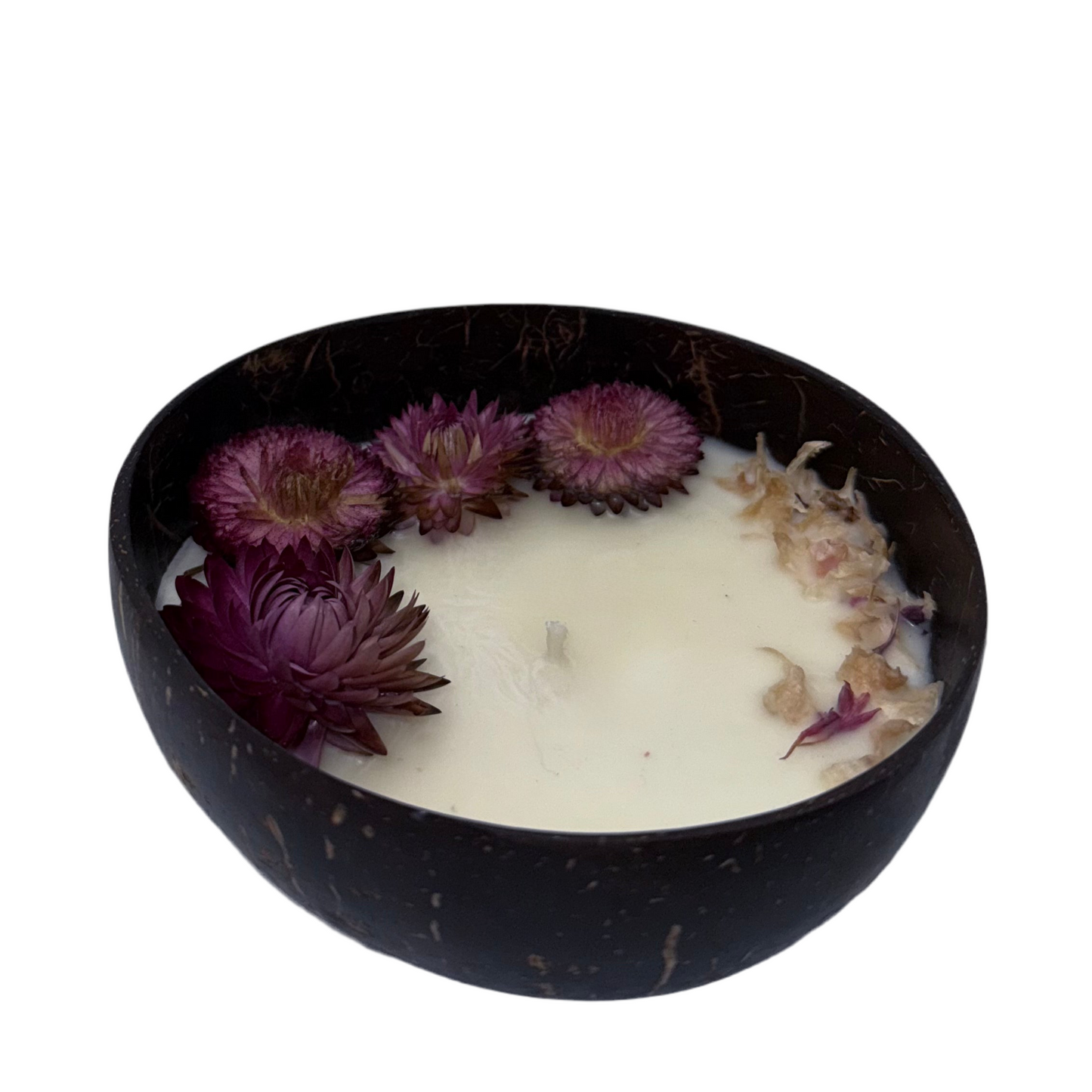 Purple Floral Coconut Candle