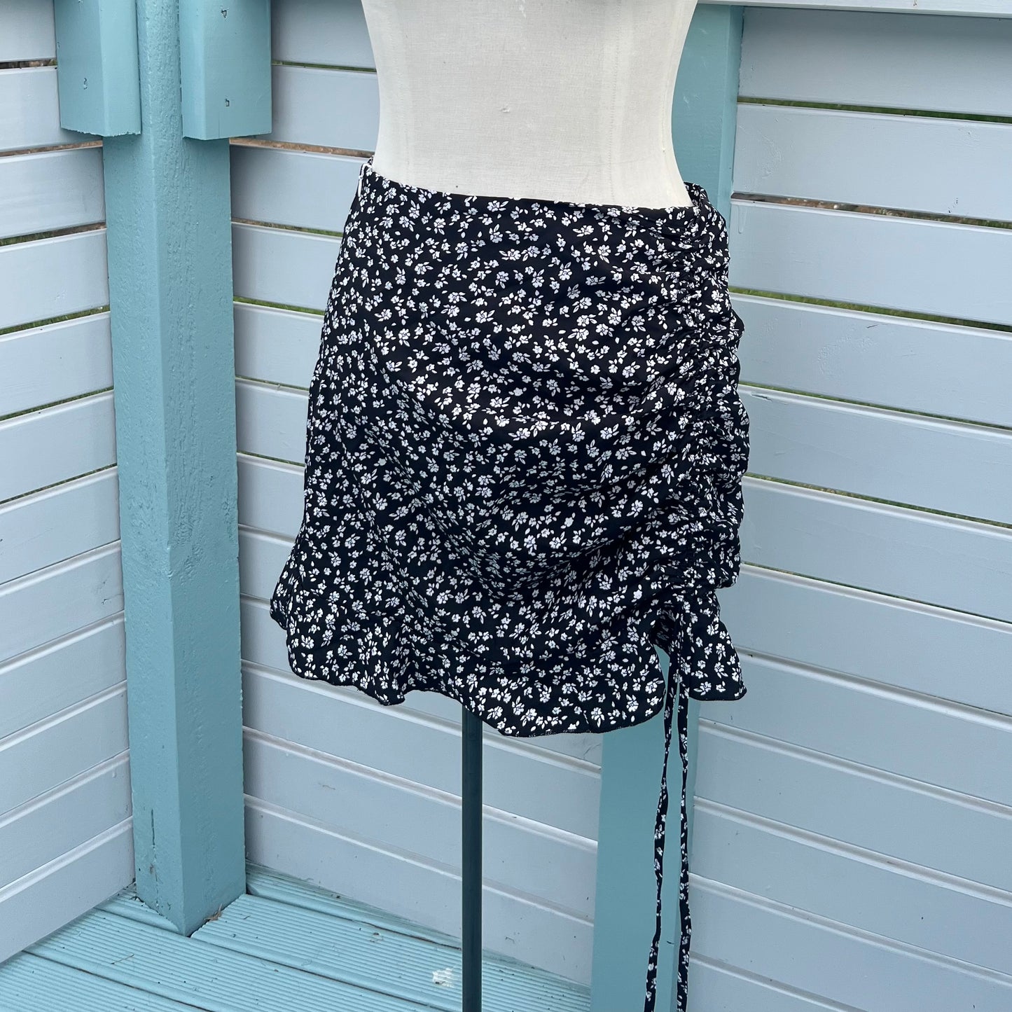 Floral Ruched Skirt