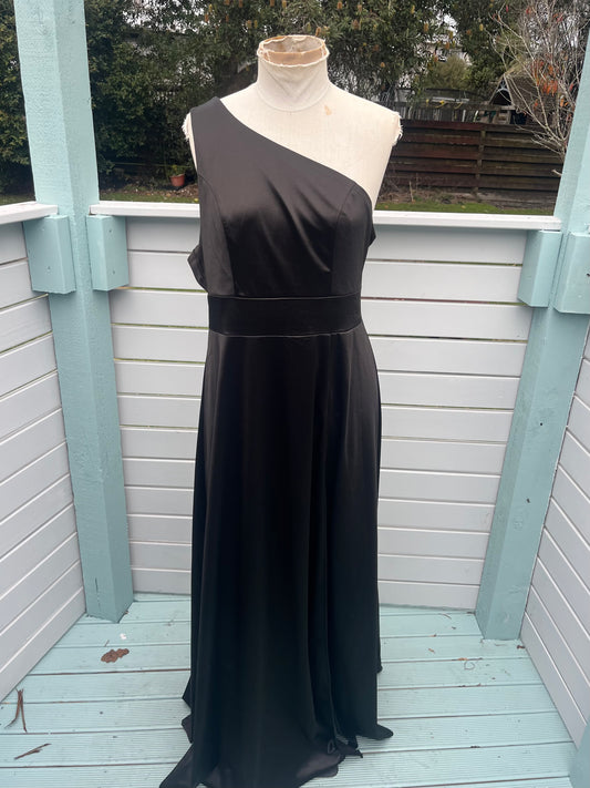 Satin One Shoulder Dress