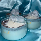 Blue Aura Quartz Candle