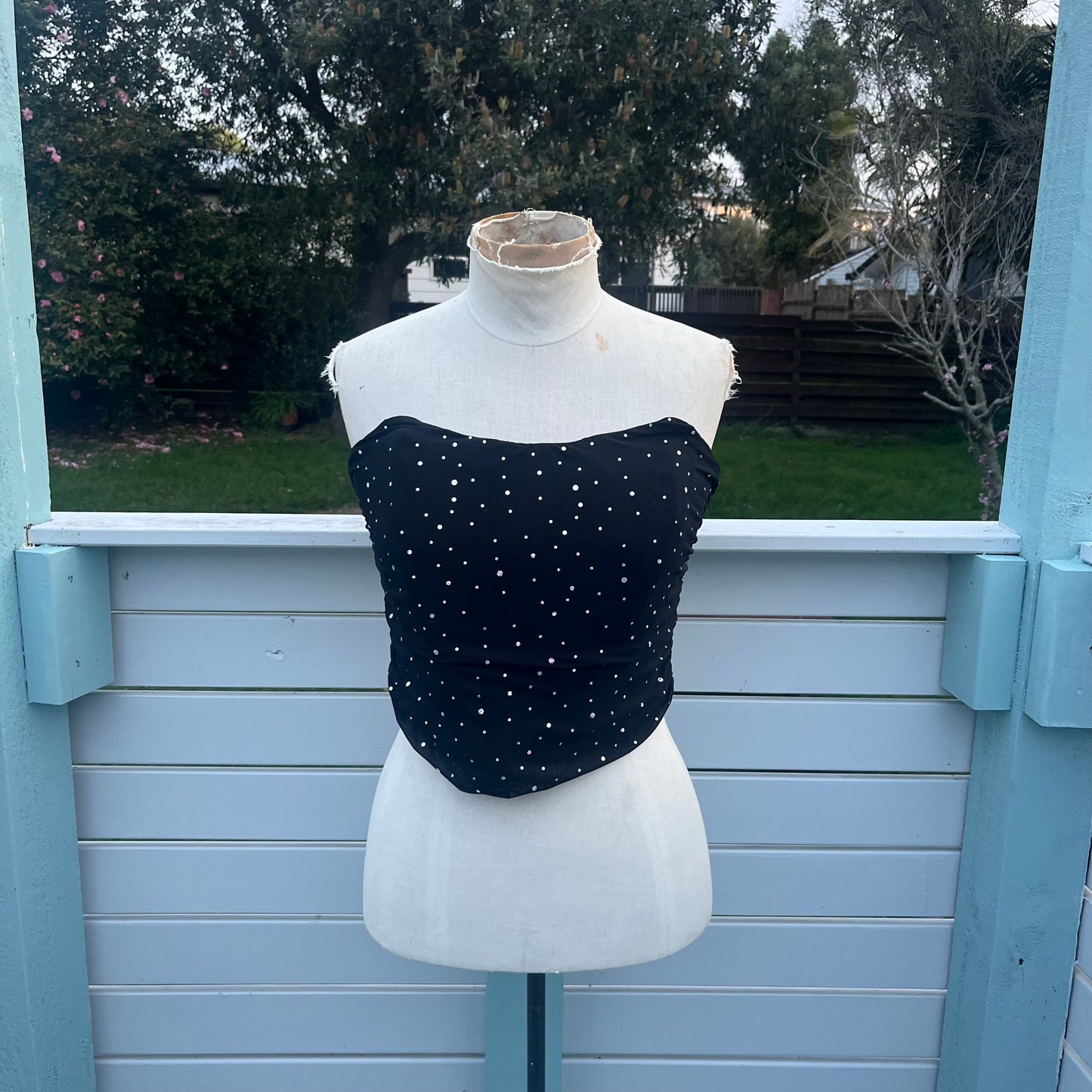 Diamanté Crop Corset