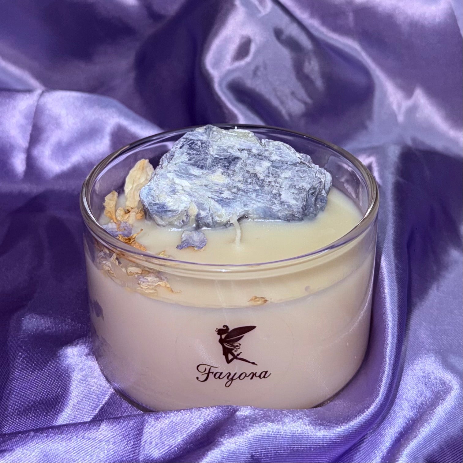Blue Kyanite Mini Candle
