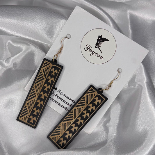 Drop Wooden Earrings
