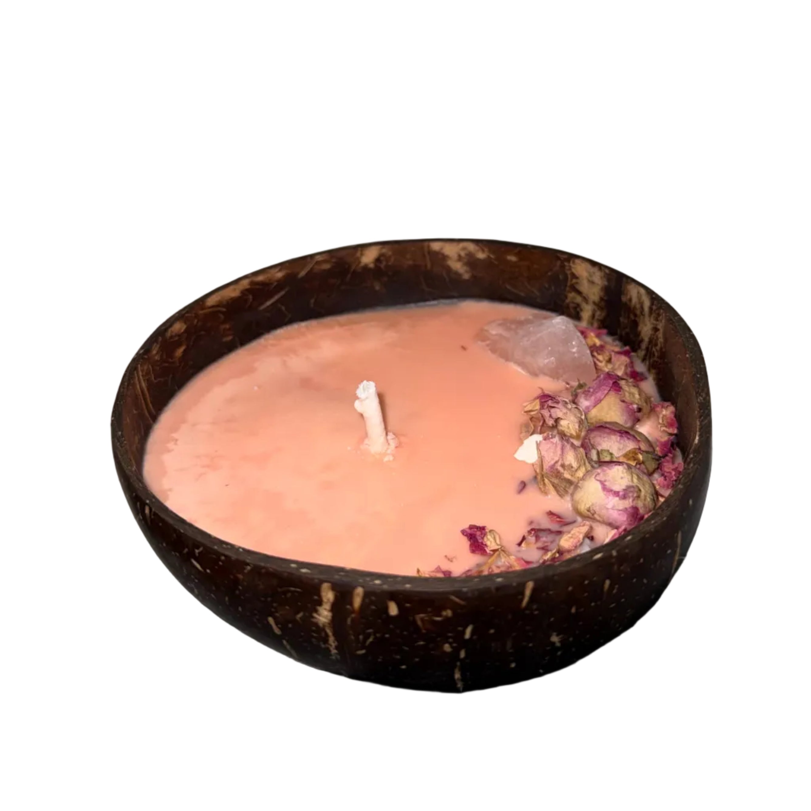 Rose Quartz Coconut Candle
