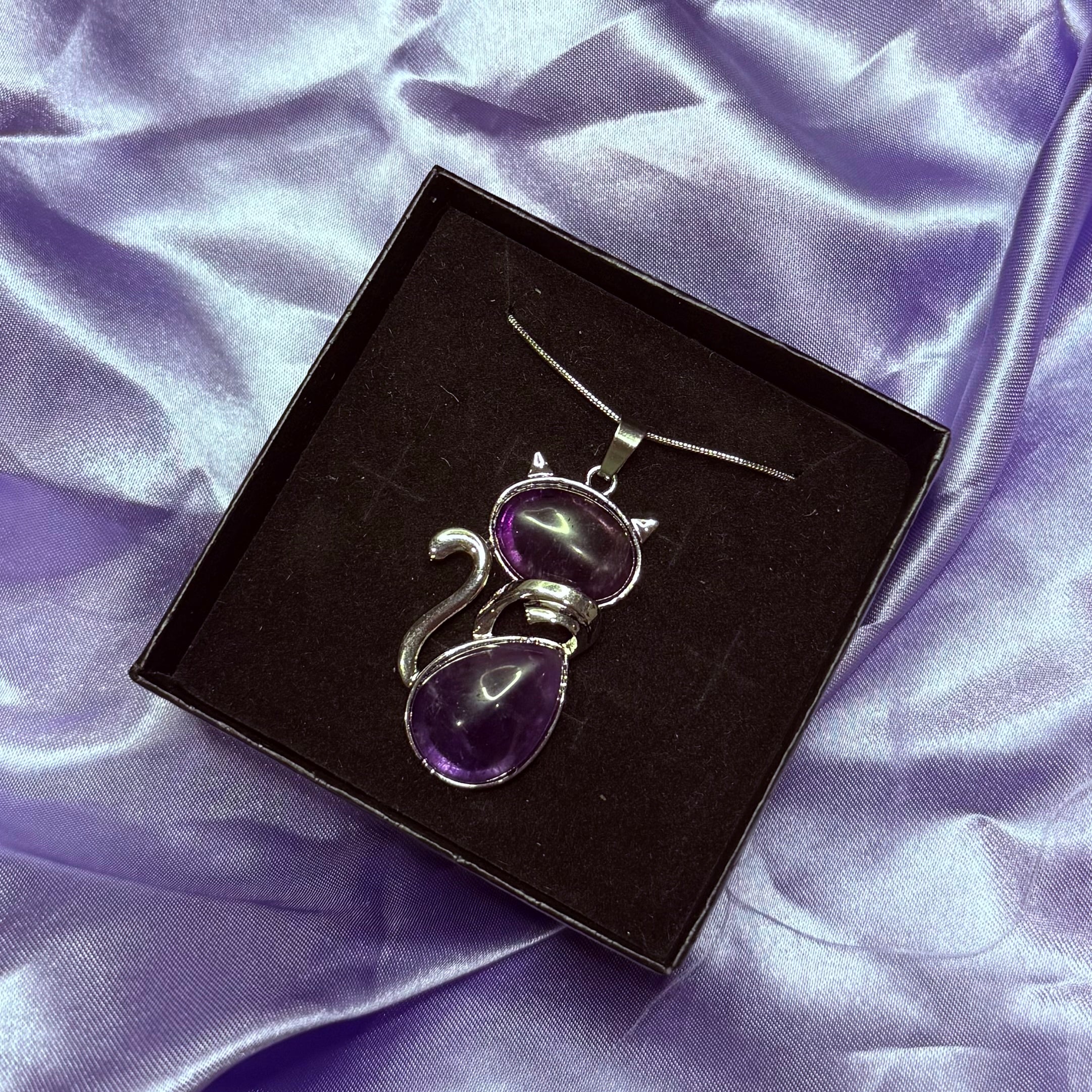 Amethyst Cat Pendant
