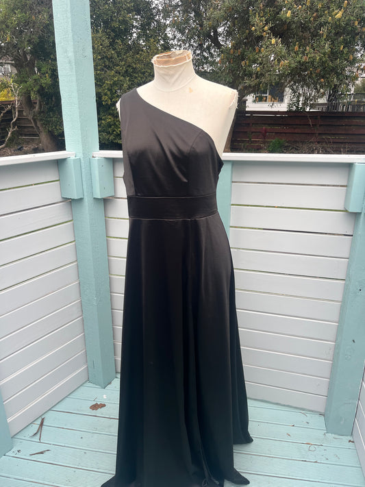 Satin One Shoulder Dress