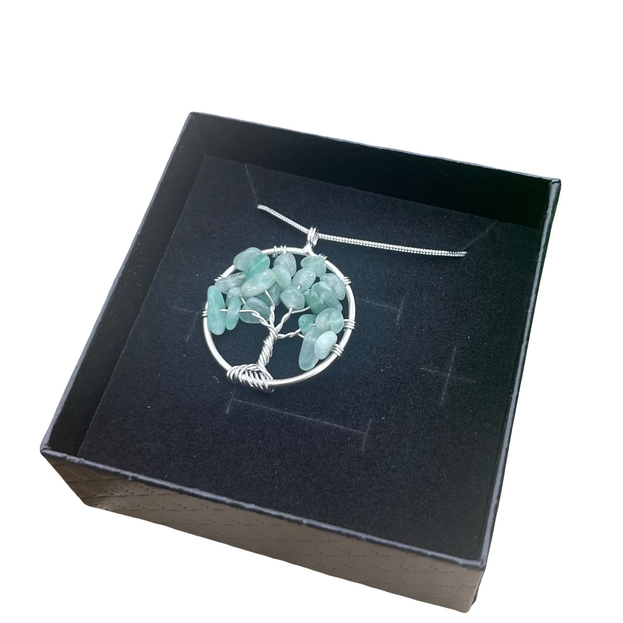 Aventurine Tree Of Life Crystal Chip Pendant