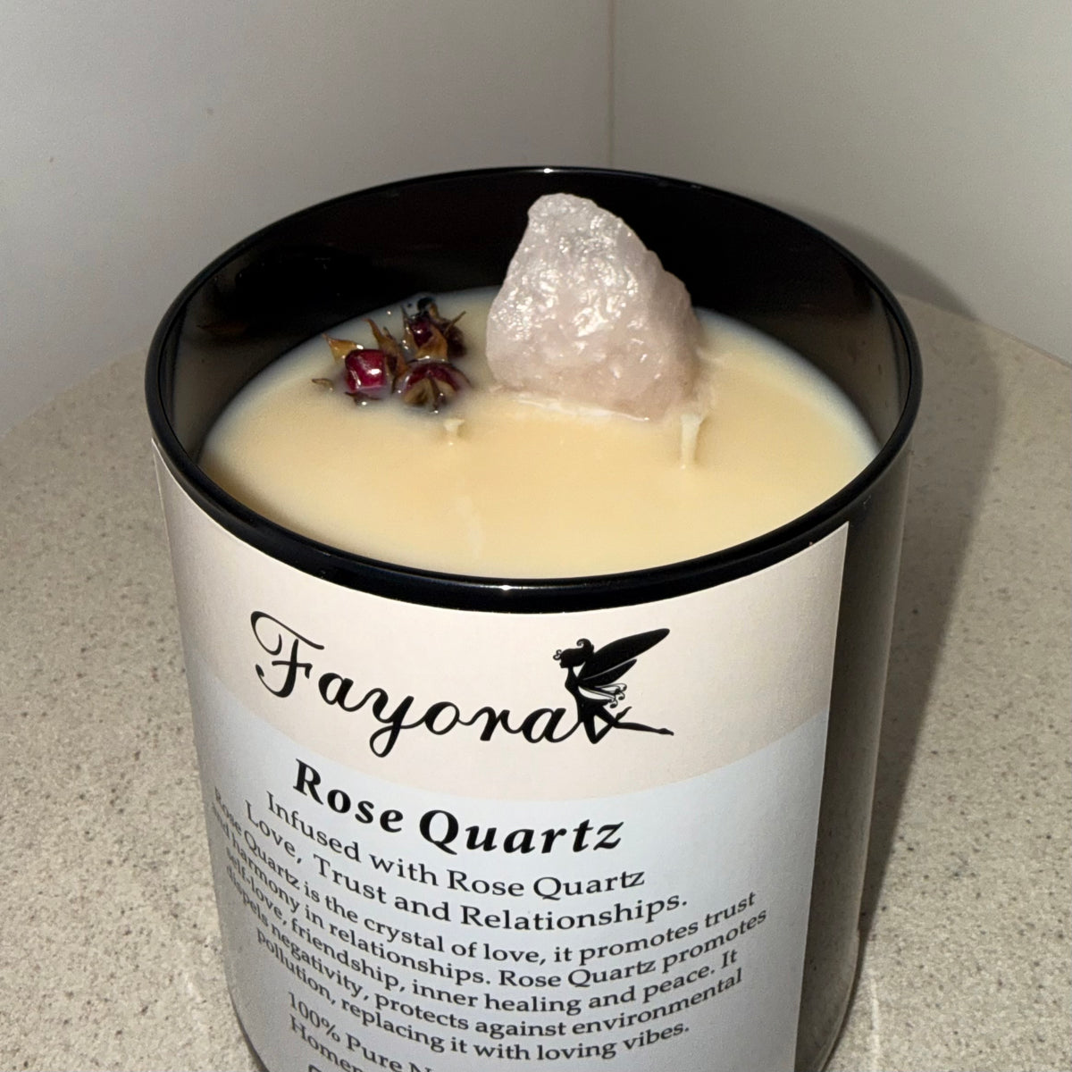Rose Quartz Candle (450g)