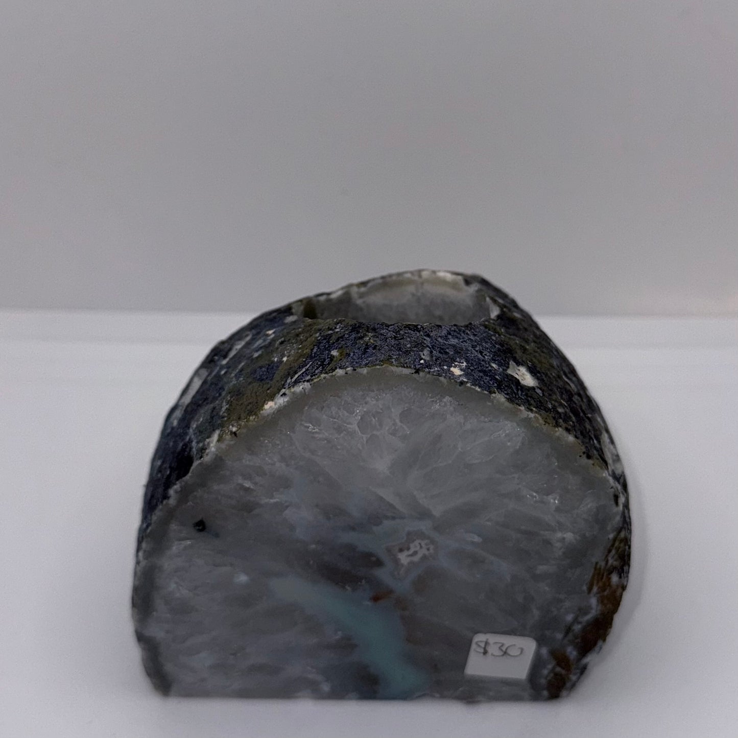 Green Agate Candle Holder
