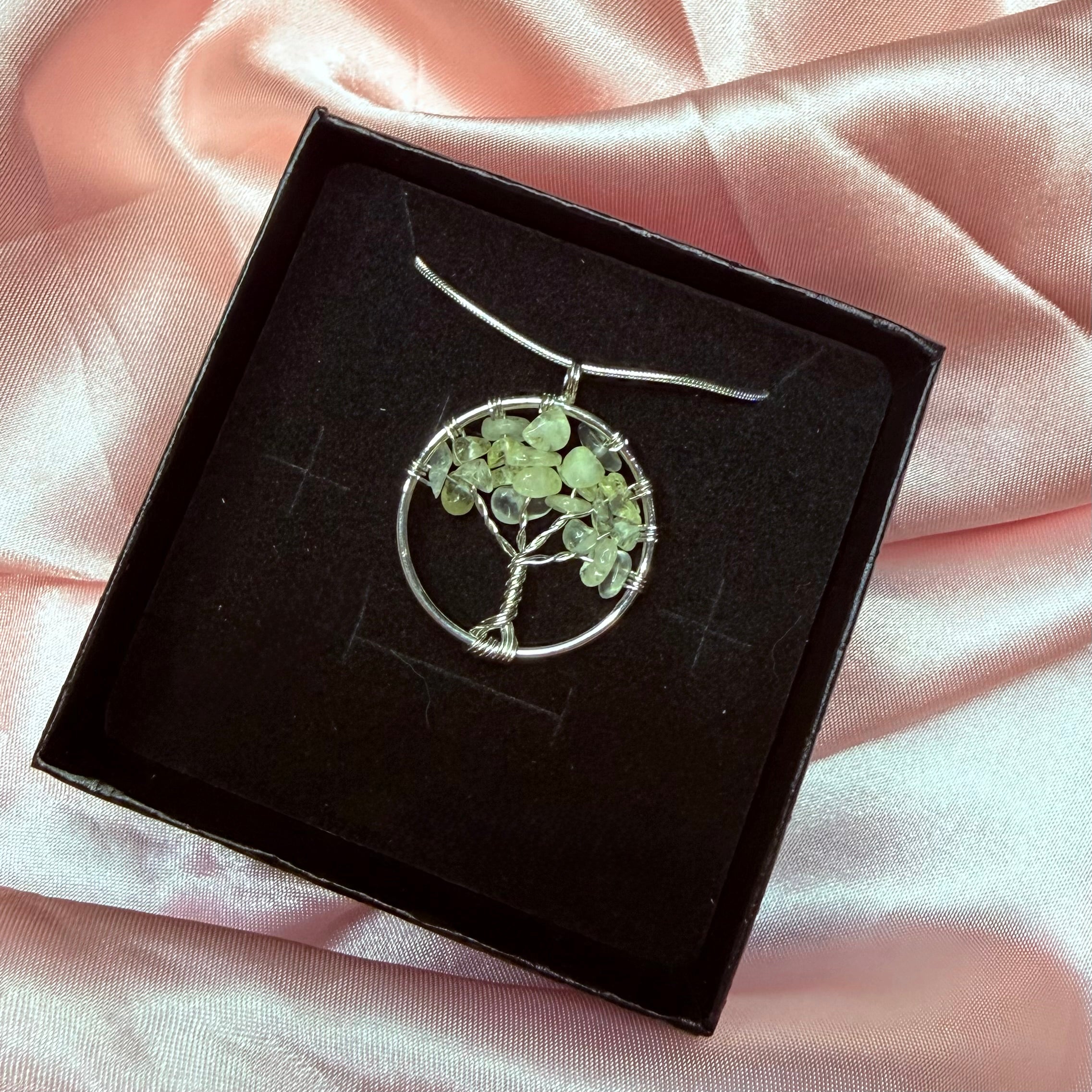 Citrine Tree Of Life Crystal Chip Pendant