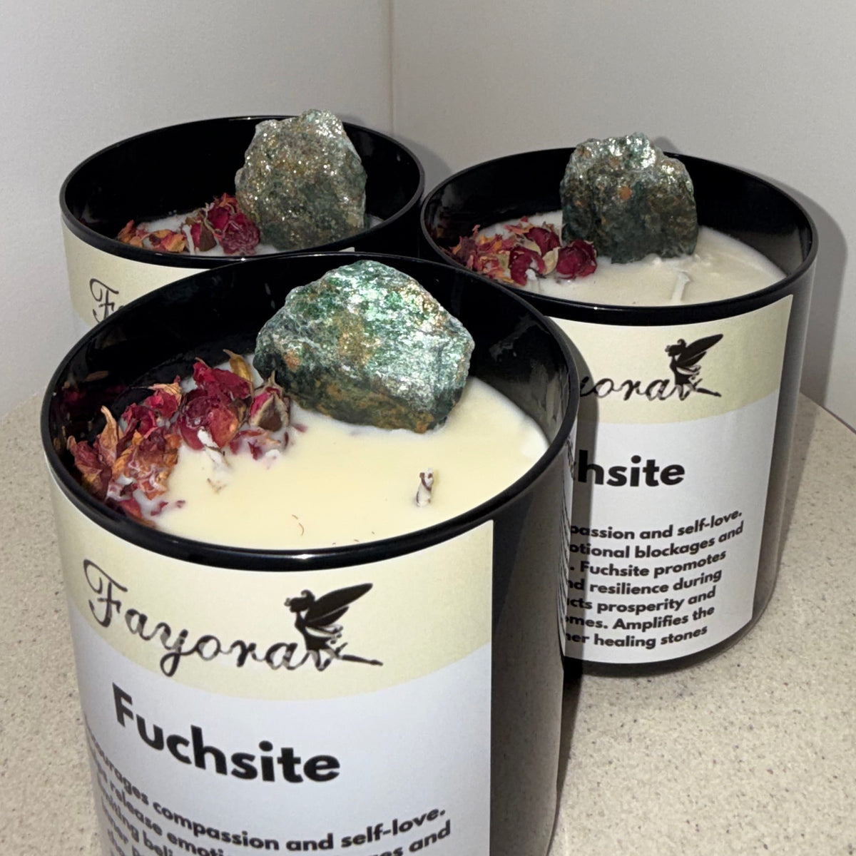 Fuchsite Candle (450g)