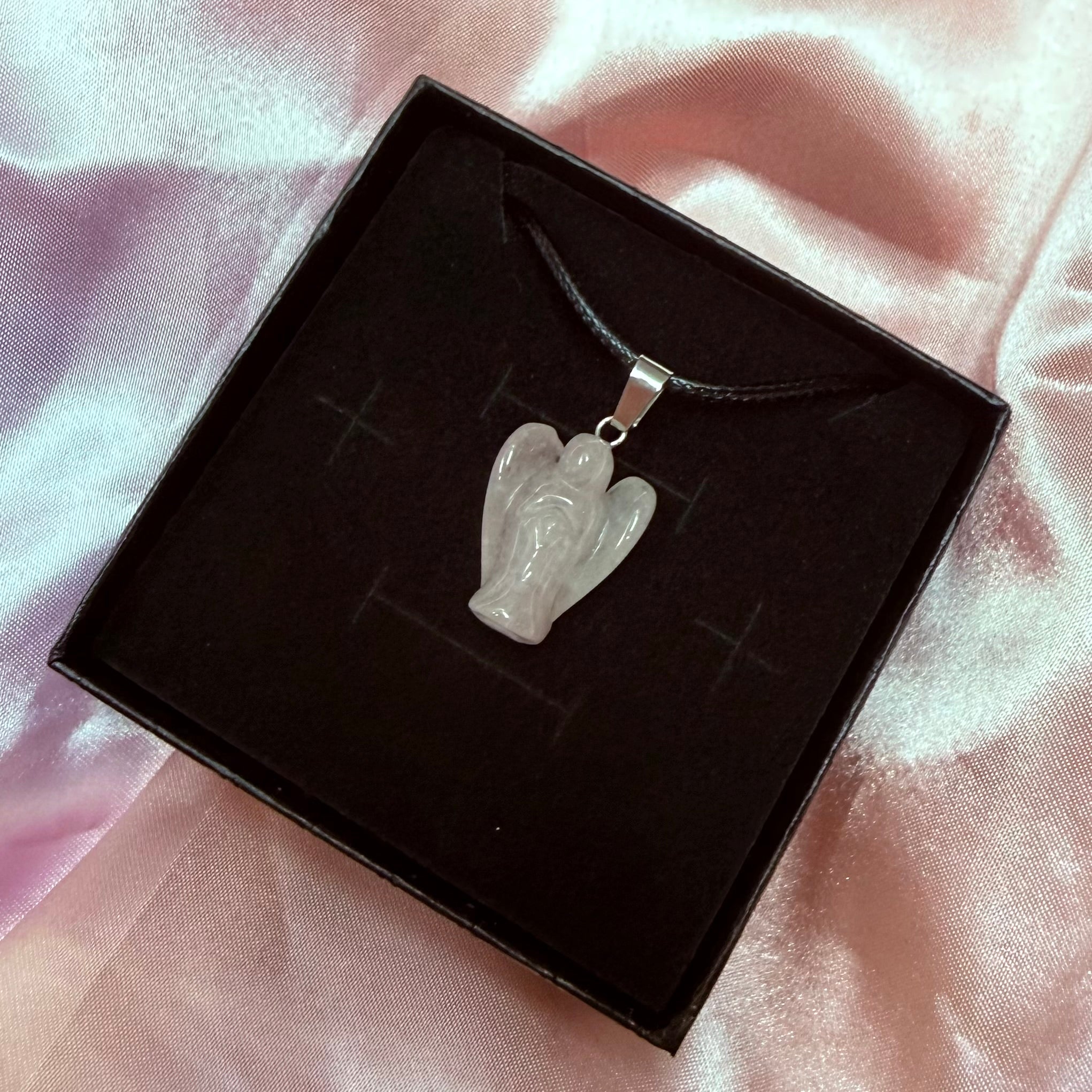 Rose Quartz Angel Necklace