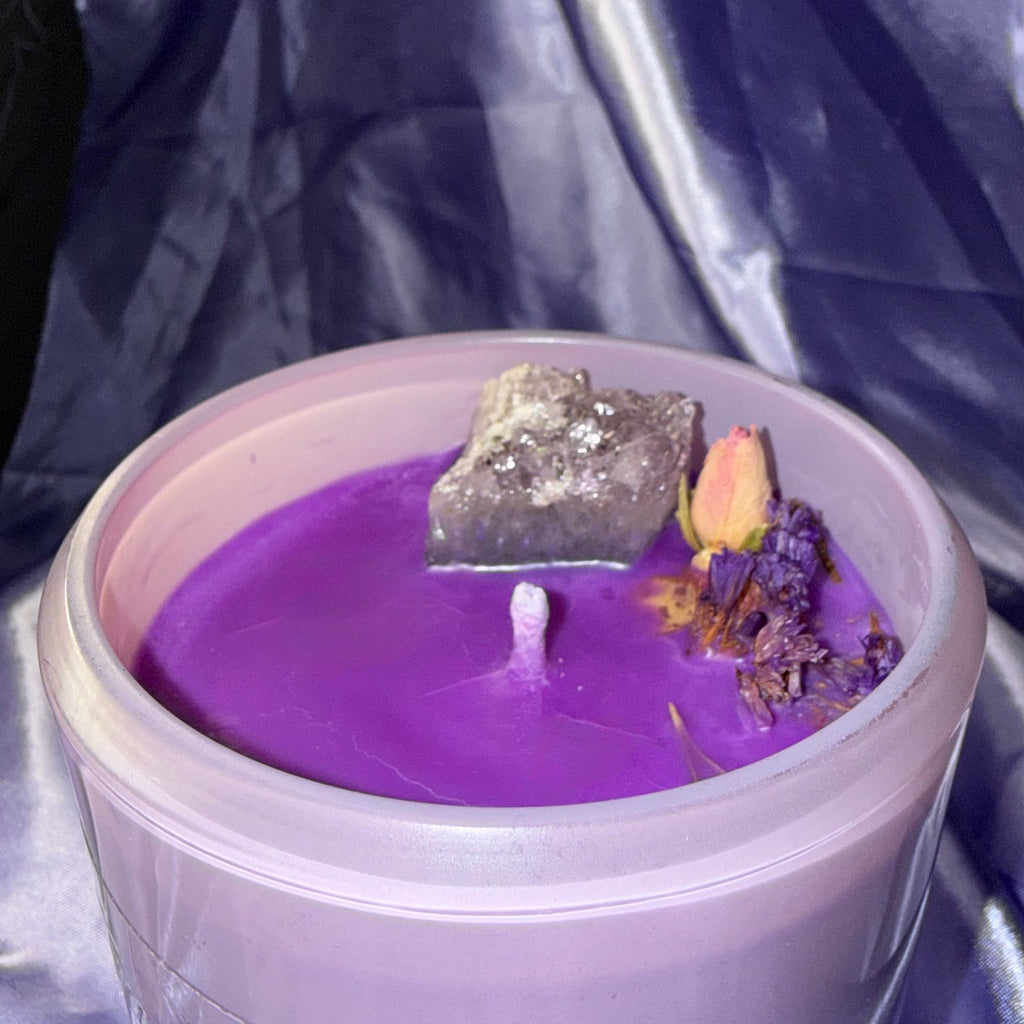 Purple Amethyst Candle