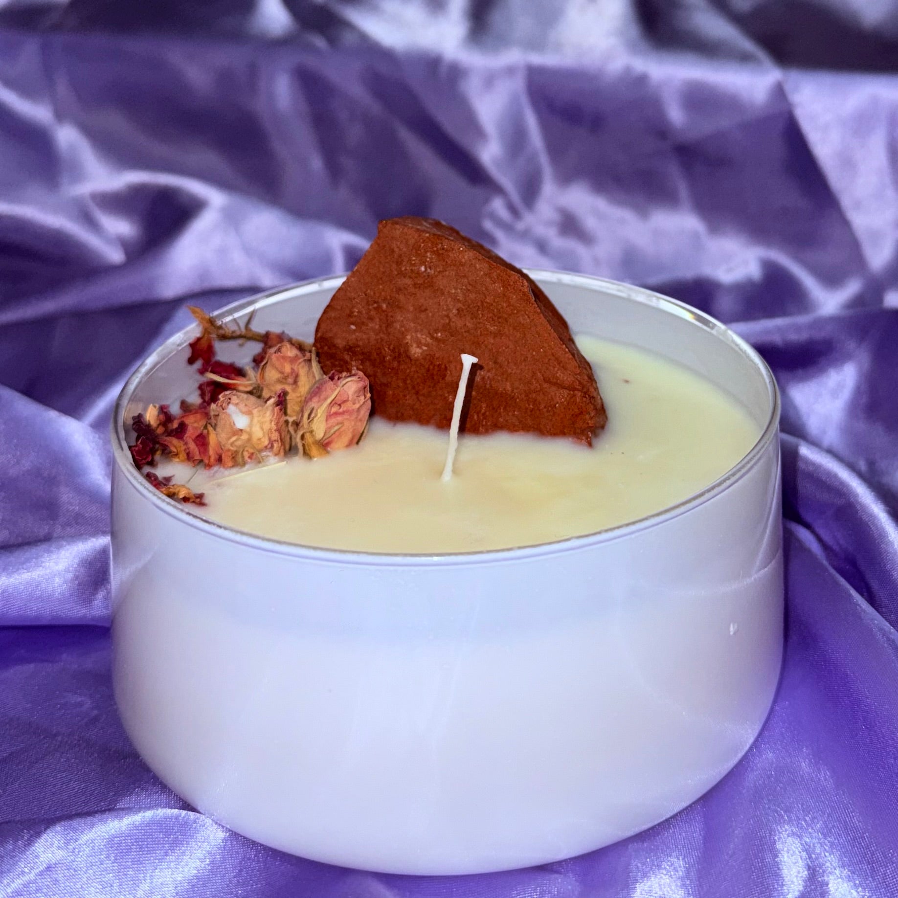 Red Jasper Bowl Candle