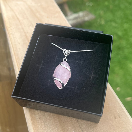 Rose Quartz Marquise Necklace