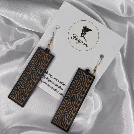 Drop Wooden Earrings