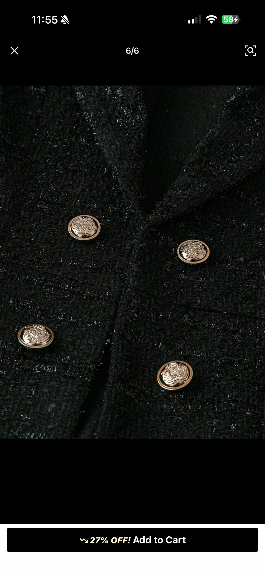 Black Skirt & Blazer Set