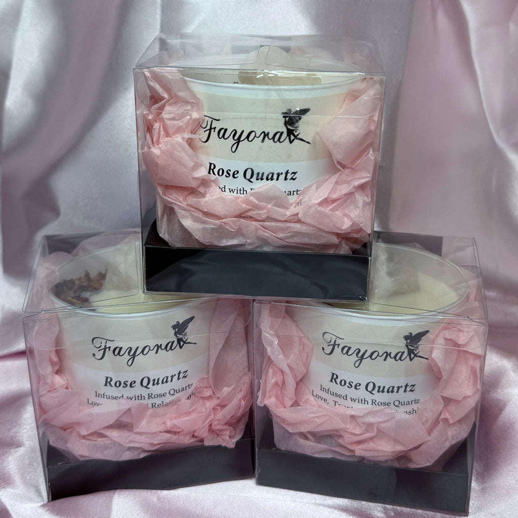 Rose Quartz Mini Candle