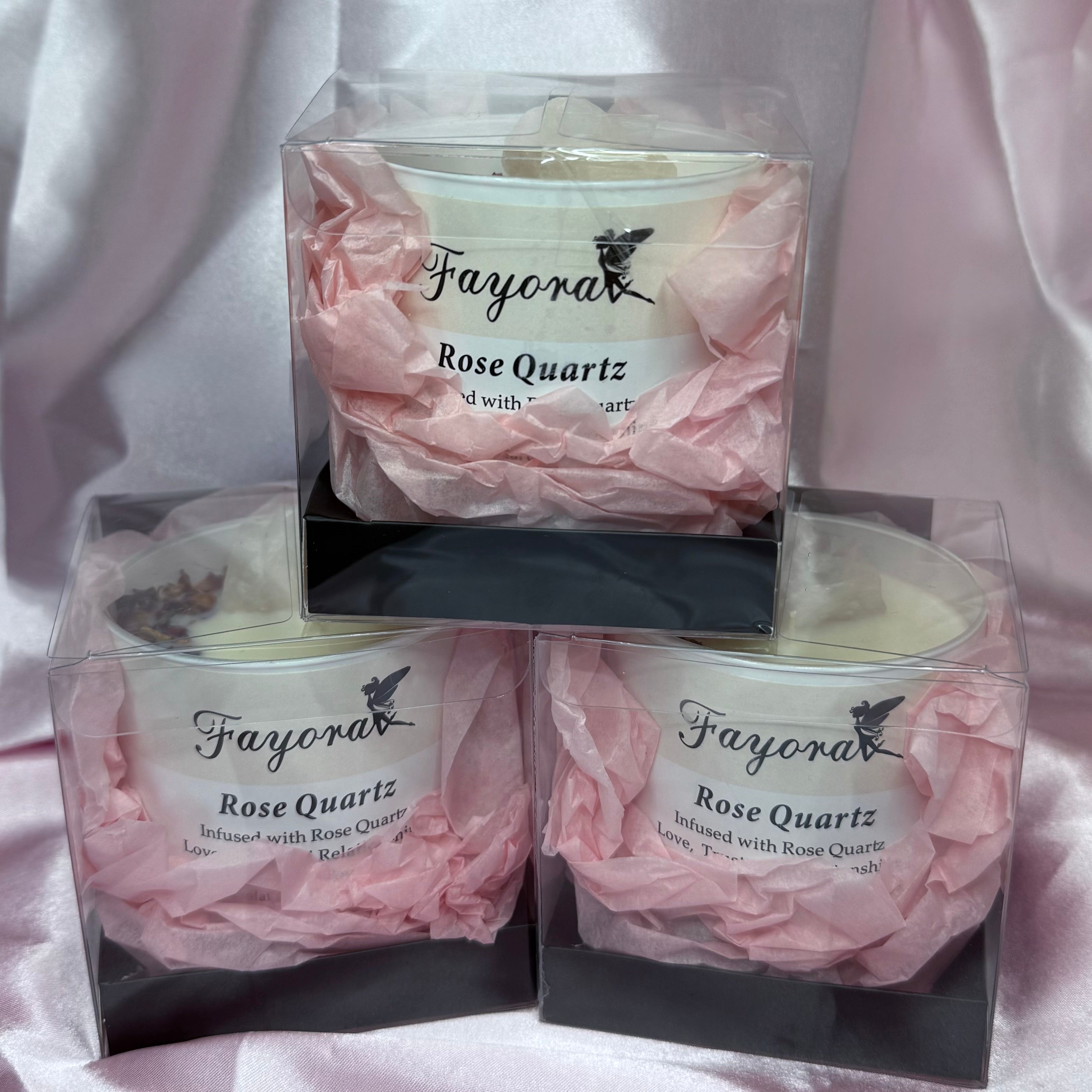 Rose Quartz Mini Candle