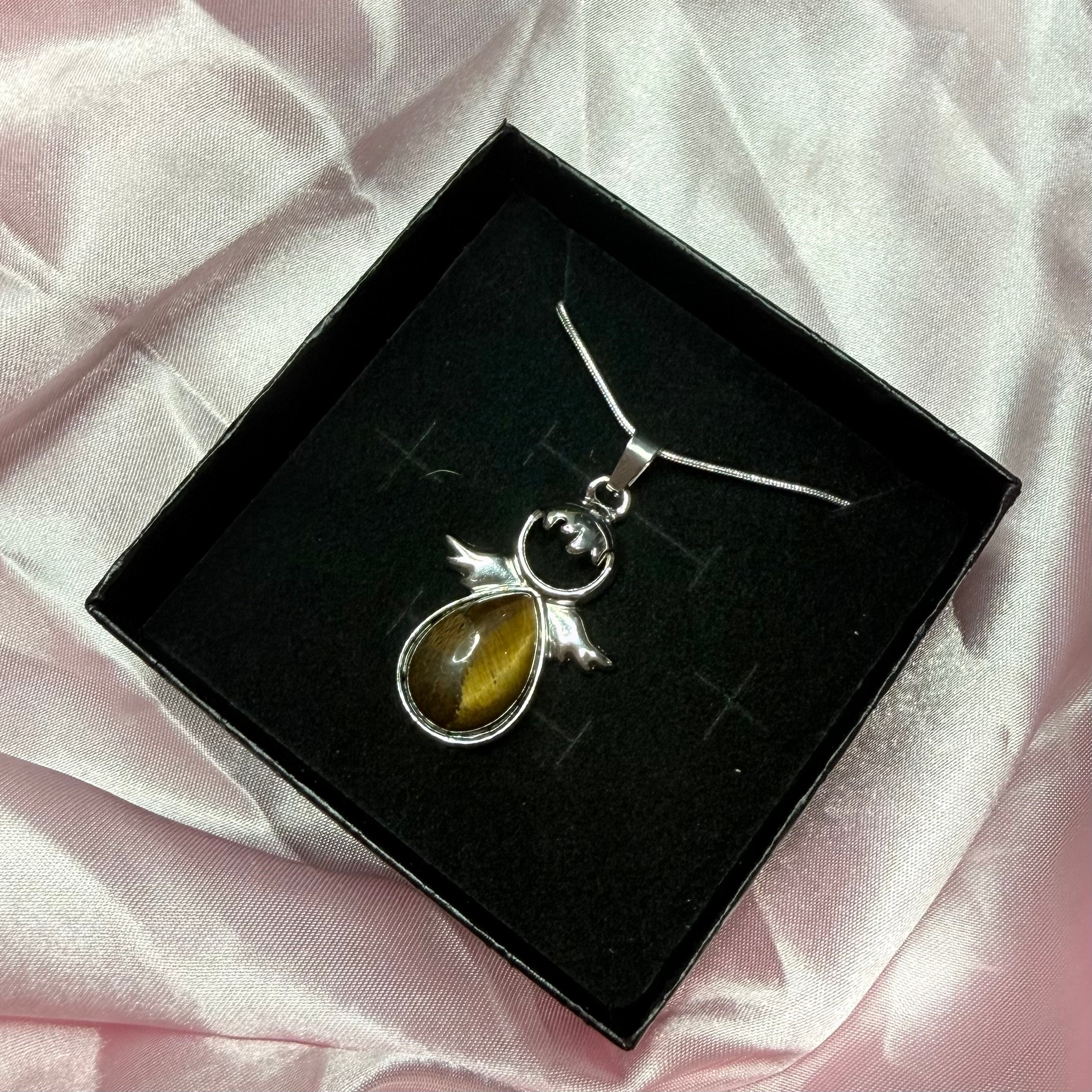 Tigers Eye Angel Pendant
