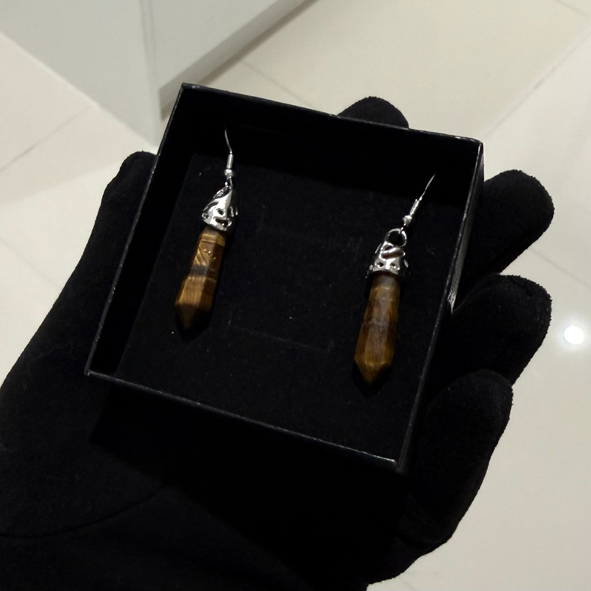 Tigers Eye Crystal Earrings