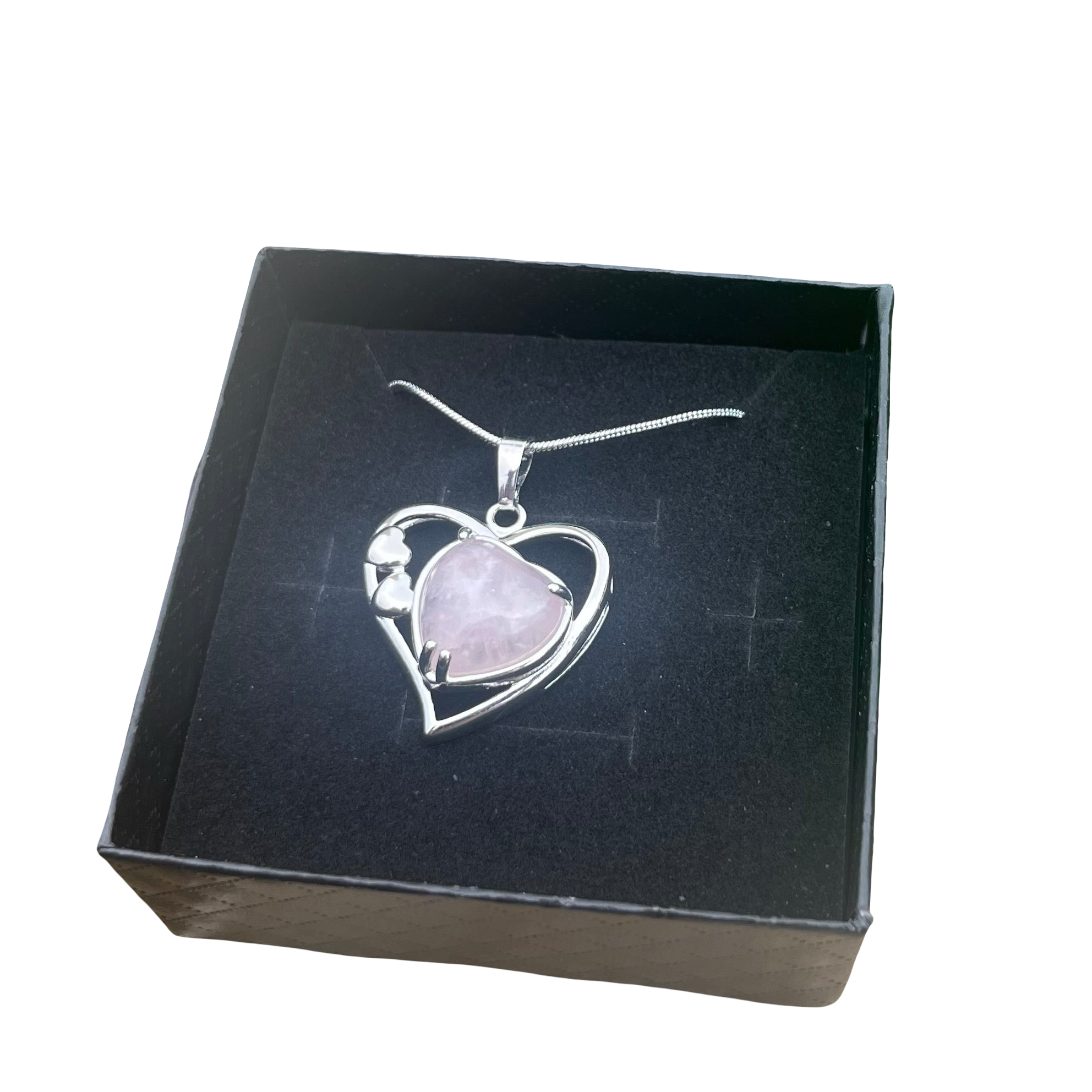 Rose Quartz Heart Necklace