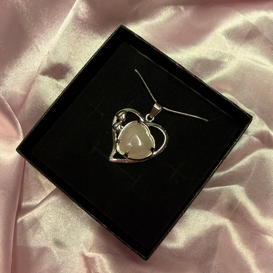 Rose Quartz Heart Pendant