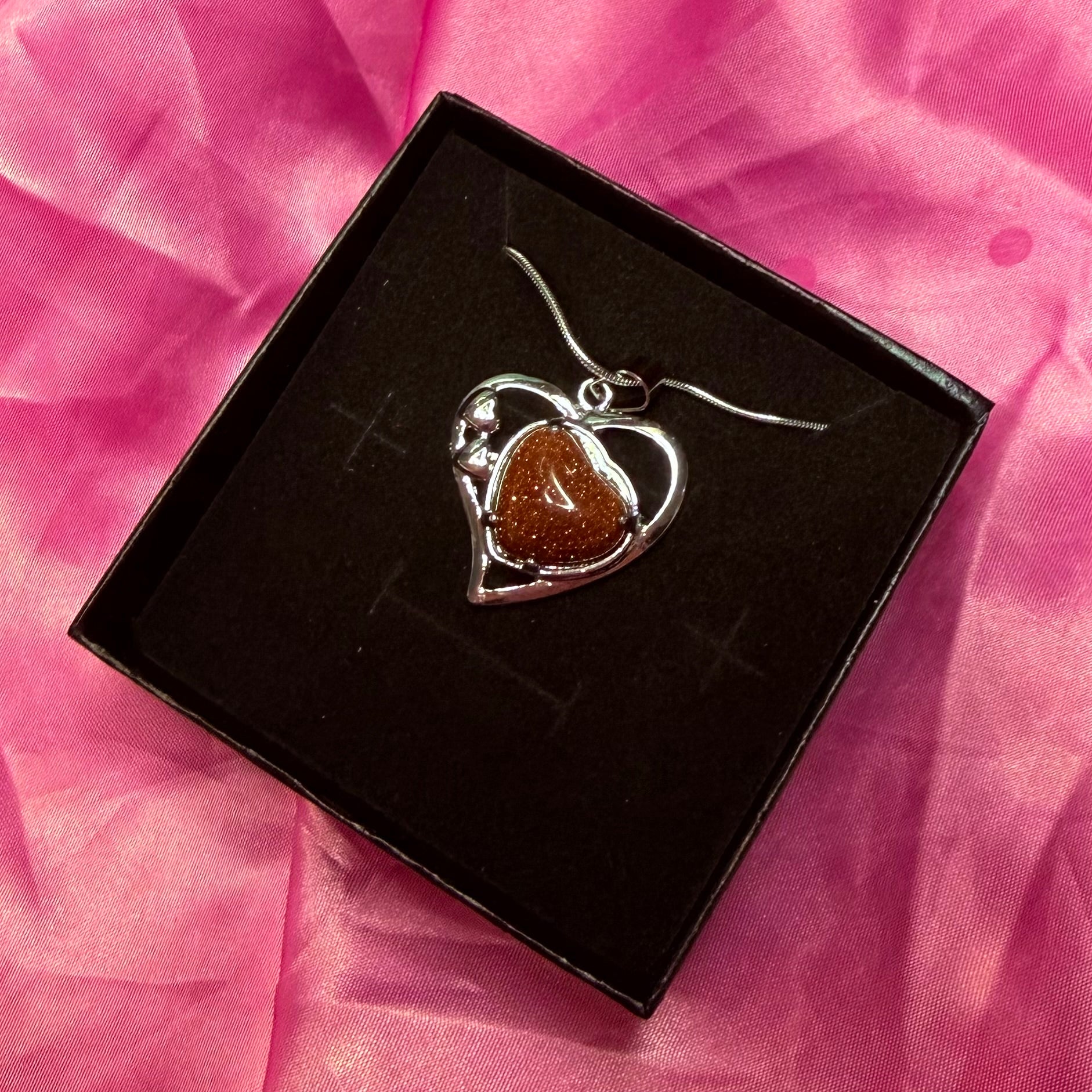 Goldstone Heart Pendant