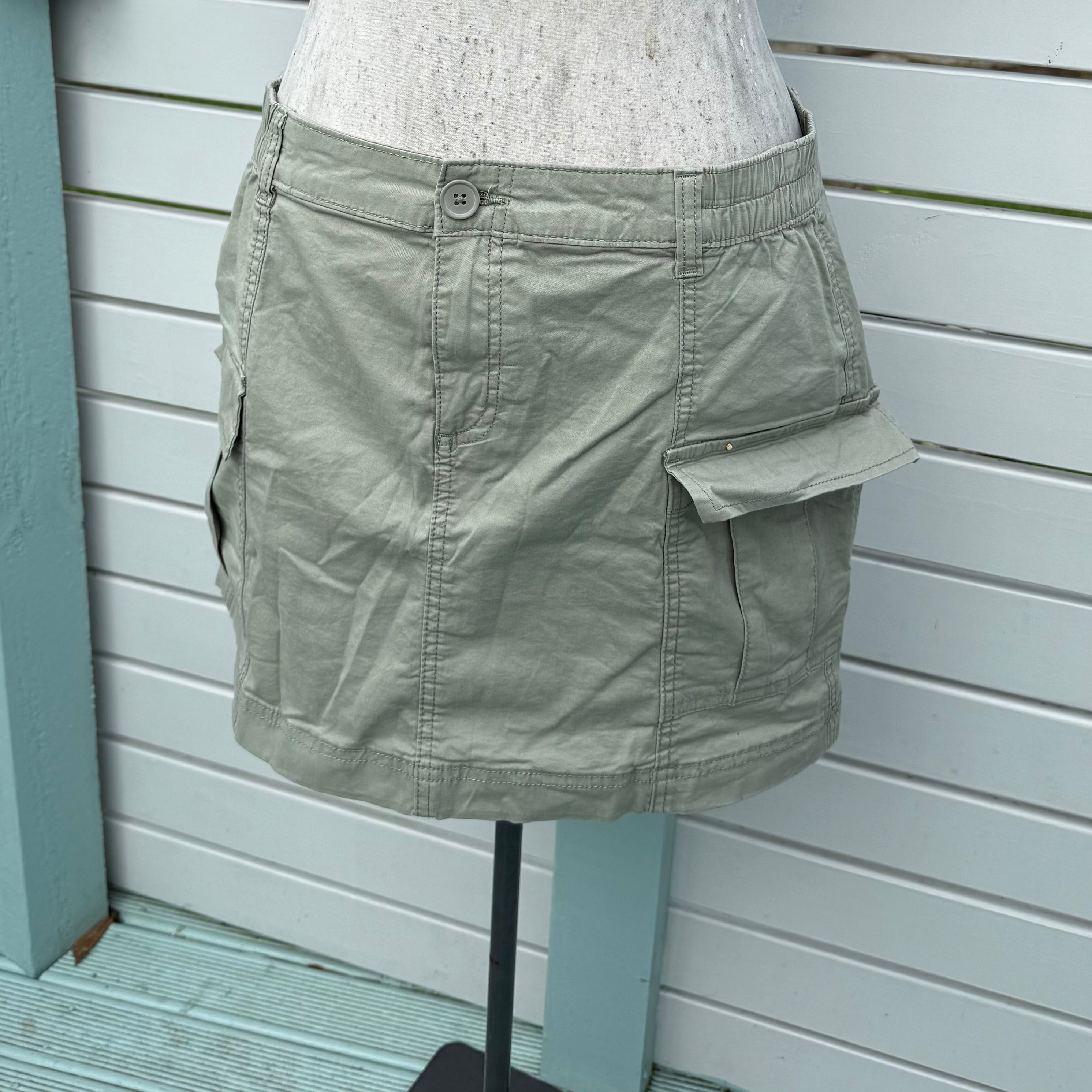 Green Cargo Skirt