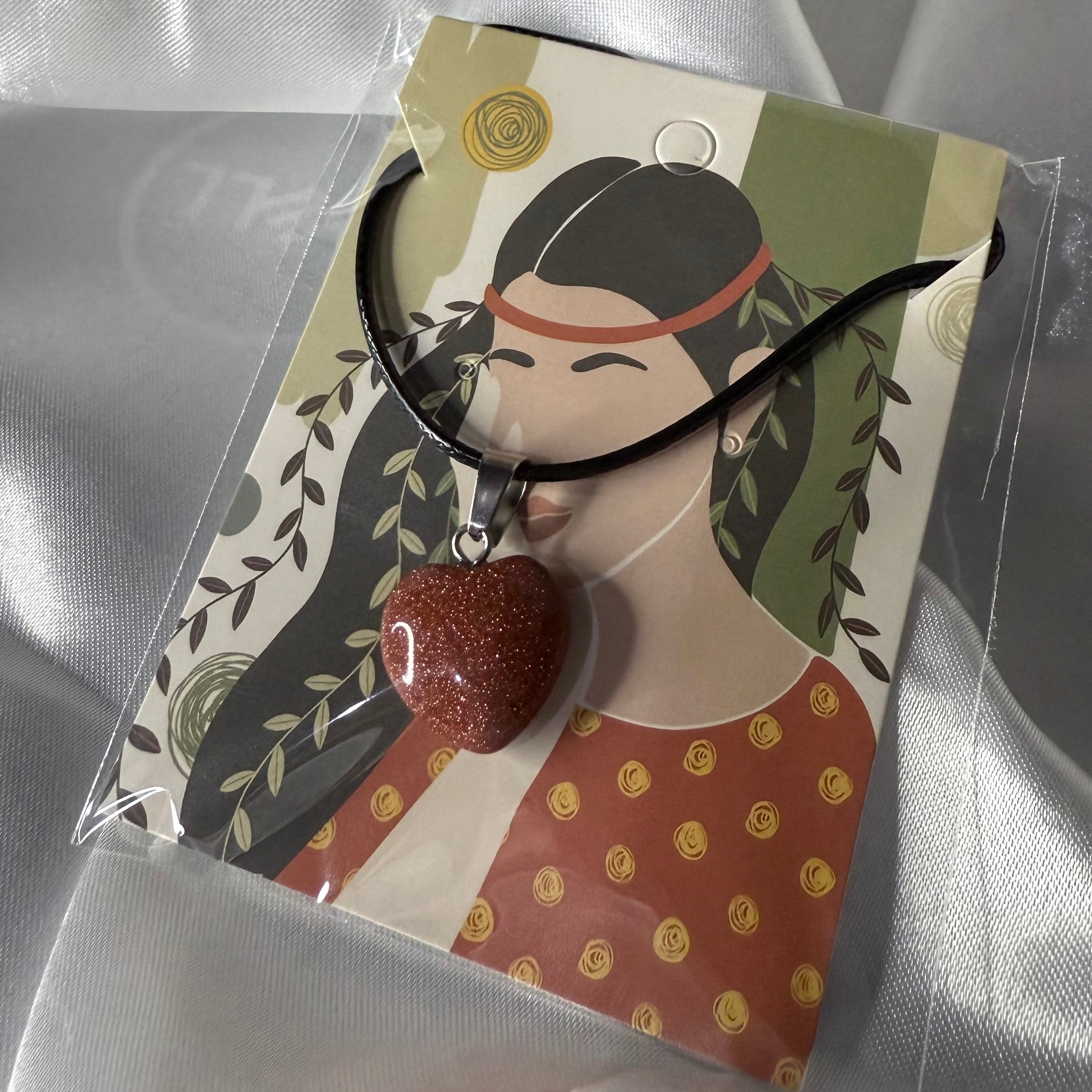 Goldstone Heart Necklace