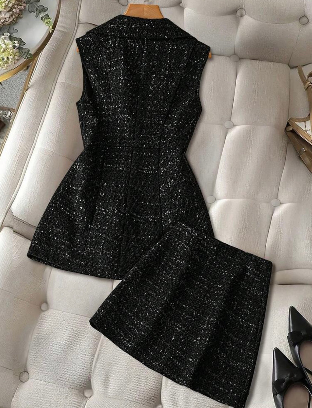 Black Skirt & Blazer Set