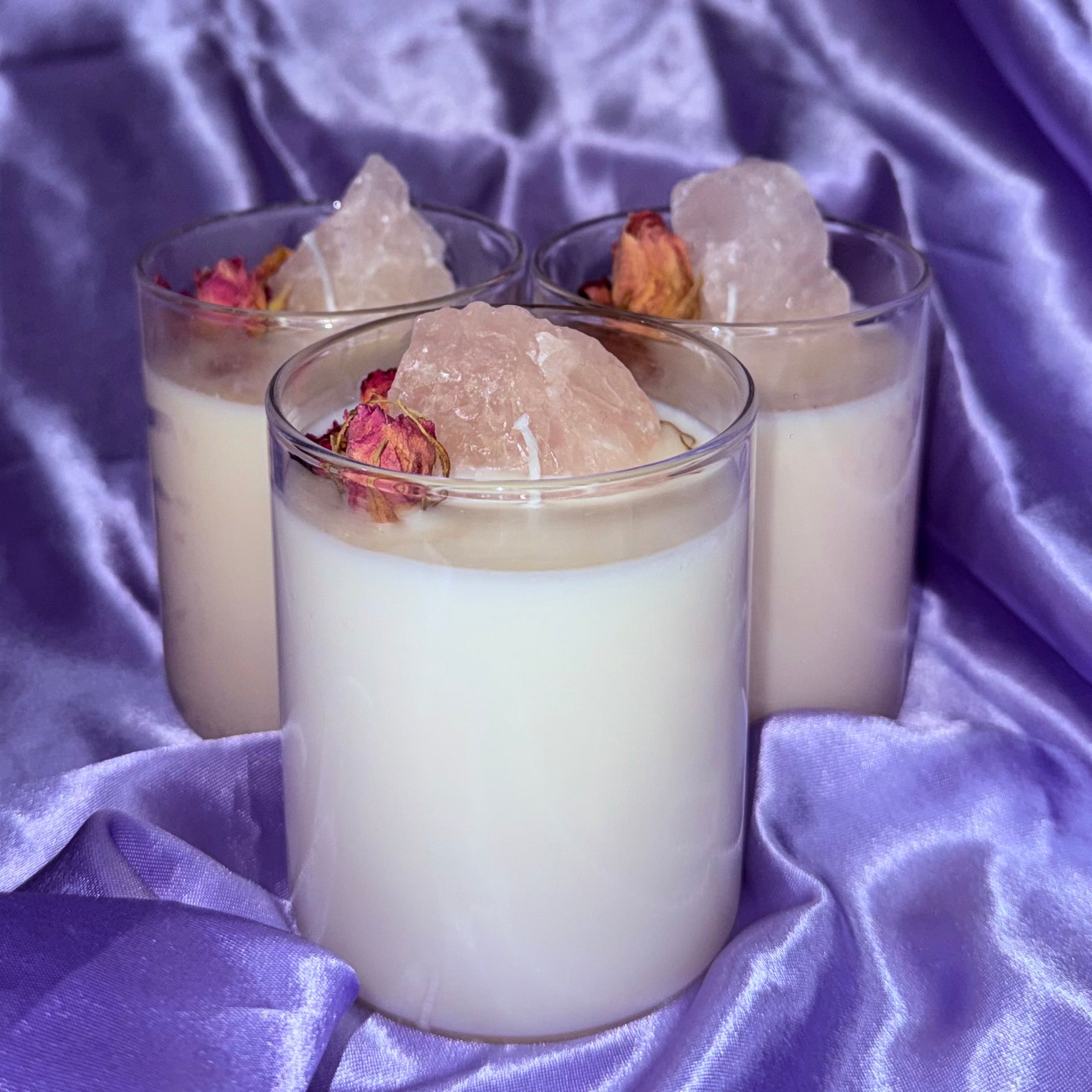 Rose Quartz Mini Candle (Tall)