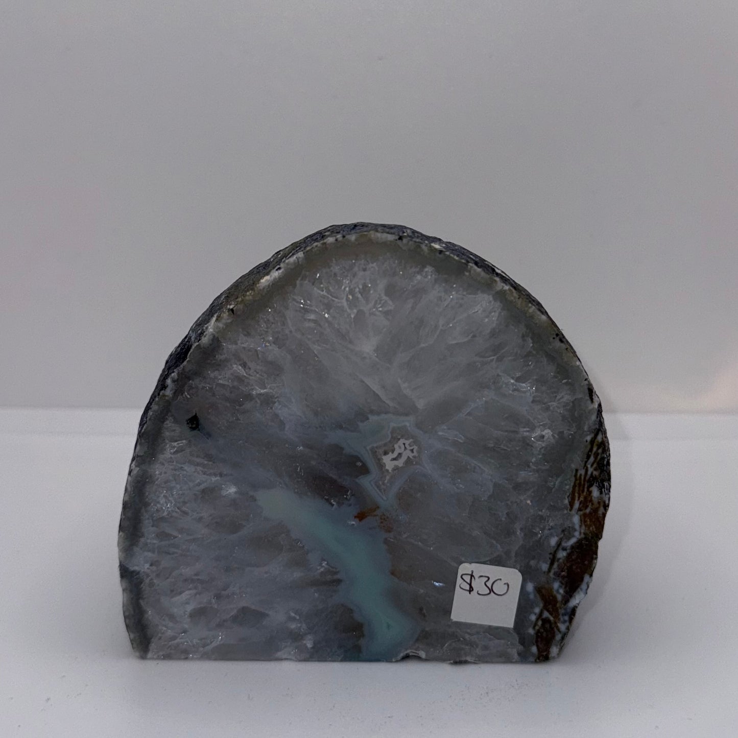 Green Agate Candle Holder