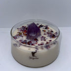 Amethyst Cut Base Crystal Candle (400ml)