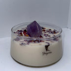 Amethyst Cut Base Crystal Candle (400ml)
