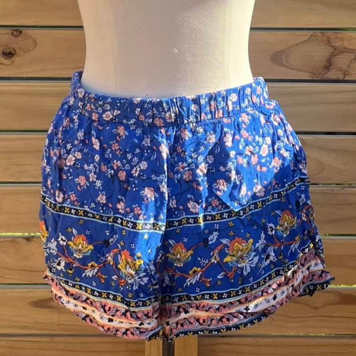 Blue Boho Shorts